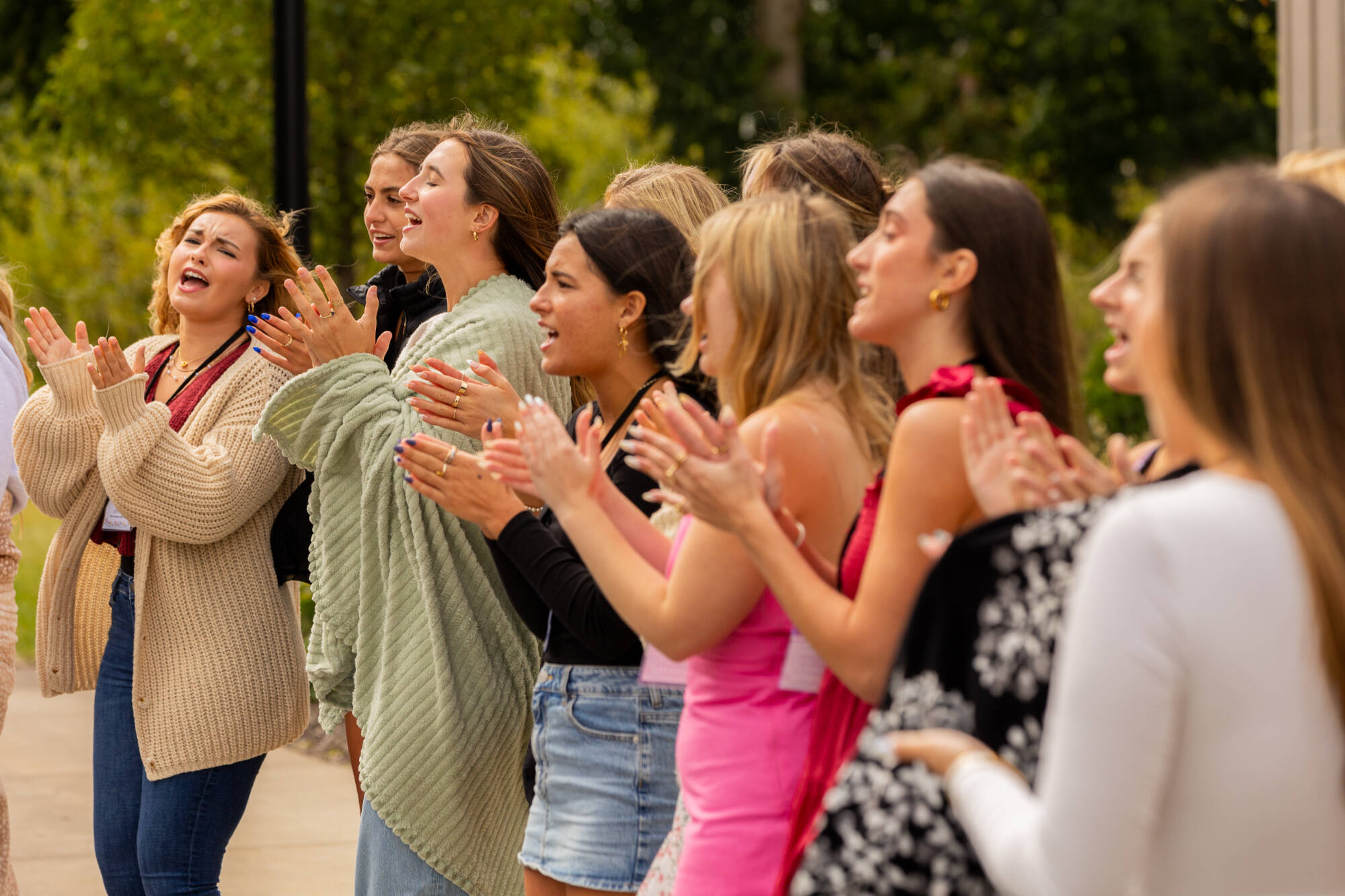 Students at Panhellenic Recruitment